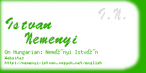 istvan nemenyi business card